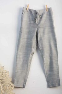 Image for Kessa Ws207p Cotton Silk Pants With Pocket Grey Side Newer