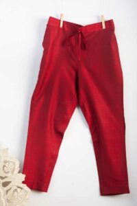 Image for Kessa Ws207p Cotton Silk Pants With Pocket Maroon Featured New