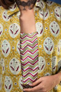 Image for Kessa Wsr363 Jiya Cotton Top Pant Set Closeup 2