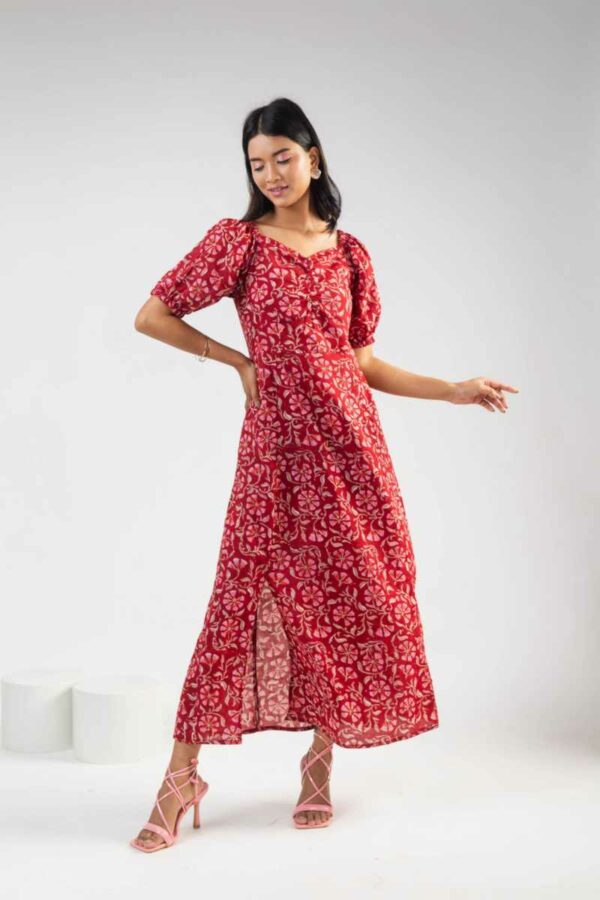 Image for Kessa Anuk12 Chitramala Handblock Cotton Dress Featured