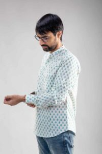 Image for Kessa Awk57 Savar Block Print Men Shirt Featured