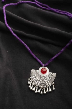 Image for Kessa Kpp14 Turkish Multi Stone Pendant Purple Featured