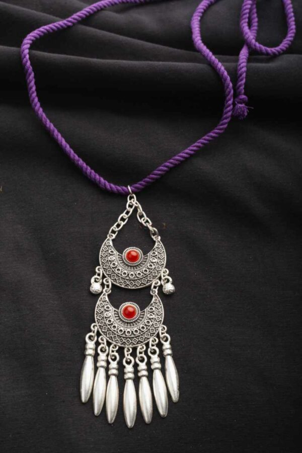 Image for Kessa Kpp17 Turkish Multi Stone Pendant Purple Featured