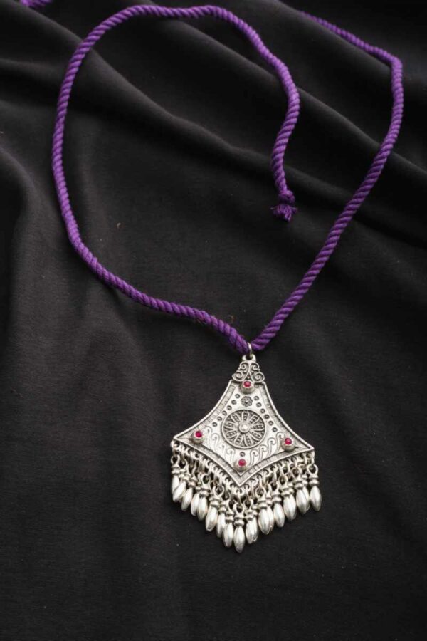 Image for Kessa Kpp18 Turkish Multi Stone Pendant Purple Featured