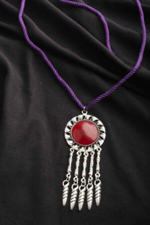 Image for Kessa Kpp19 Turkish Multi Stone Pendant Purple Featured