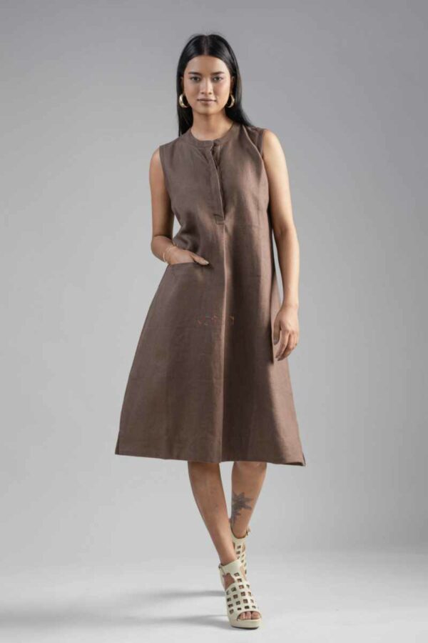 Image for Kessa Ws984 Takshaya Linen Dress Front