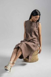 Image for Kessa Ws984 Takshaya Linen Dress Sitting