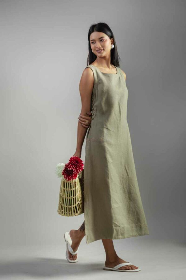 Image for Kessa Ws986 Wire Linen Dress Front