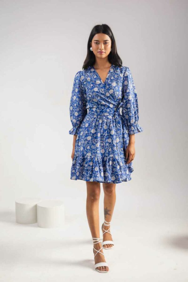 Image for Kessa Anuk16 Evelina Handblock Cotton Dress Front