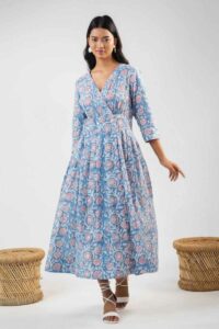 Image for Kessa Avdaf215 Dipta Cotton Handblock Dress Featured