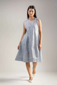 Image for Kessa Ws989 Paritushti Handloom Cotton Dress Front