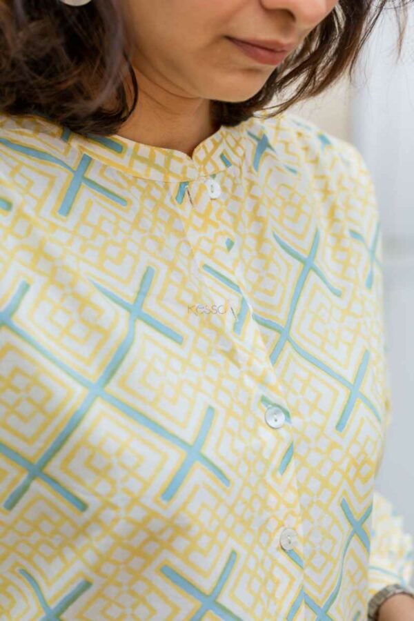 Image for Kessa Avdaf218 Amrita Cotton Shirt Closeup