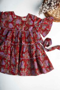 Image for Kessa Vck27 Hima Cotton Girls Frock Side