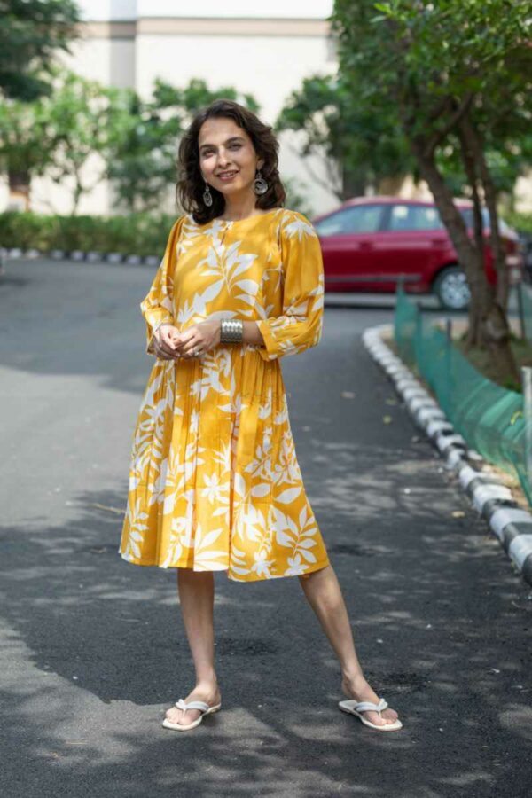 Image for Kessa Ws1019 Ishwari Handloom Cotton Dress Closeup 2