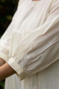 Image for Kessa Ws1020 Vedanshi Cotton Short Top Closeup 2