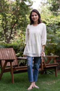 Image for Kessa Ws1020 Vedanshi Cotton Short Top Front