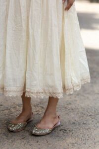 Image for Kessa Ws1022 Bhanu Schiffli A Line Dress Closeup 2