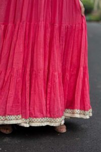 Image for Kessa Ws1027 Aaratrika Schiffli A Line Dress Closeup 2