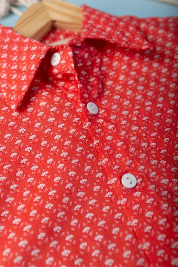 Image for Kessa Aj79 Ritik Cotton Boy Half Sleeves Shirt Closeup