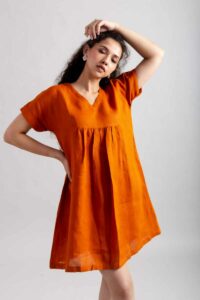 Image for Kessa Avdaf242 Hemlata Linen Dress Featured