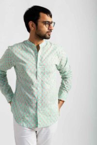 Image for Kessa Awk63 Nivam Handblock Men Full Sleeves Shirt Featured