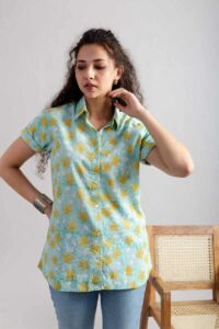 Image for Kessa De187 Dhara Handblock Cotton Shirt Featured