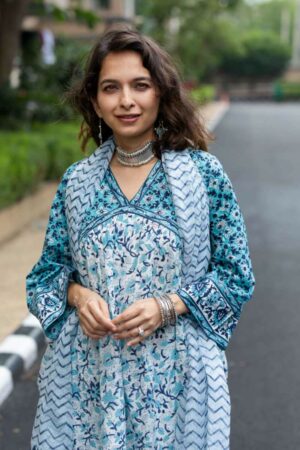 Image for Kessa Wsr395 Chaitra Handblock Cotton Complete Suit Set Featured