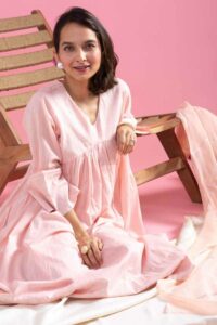 Image for Kessa Avdaf264 Bhavya Cotton Complete Suit Set Sitting