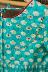 Image for Kessa Mbe99 Shreya Girls Cotton Frock Closeup