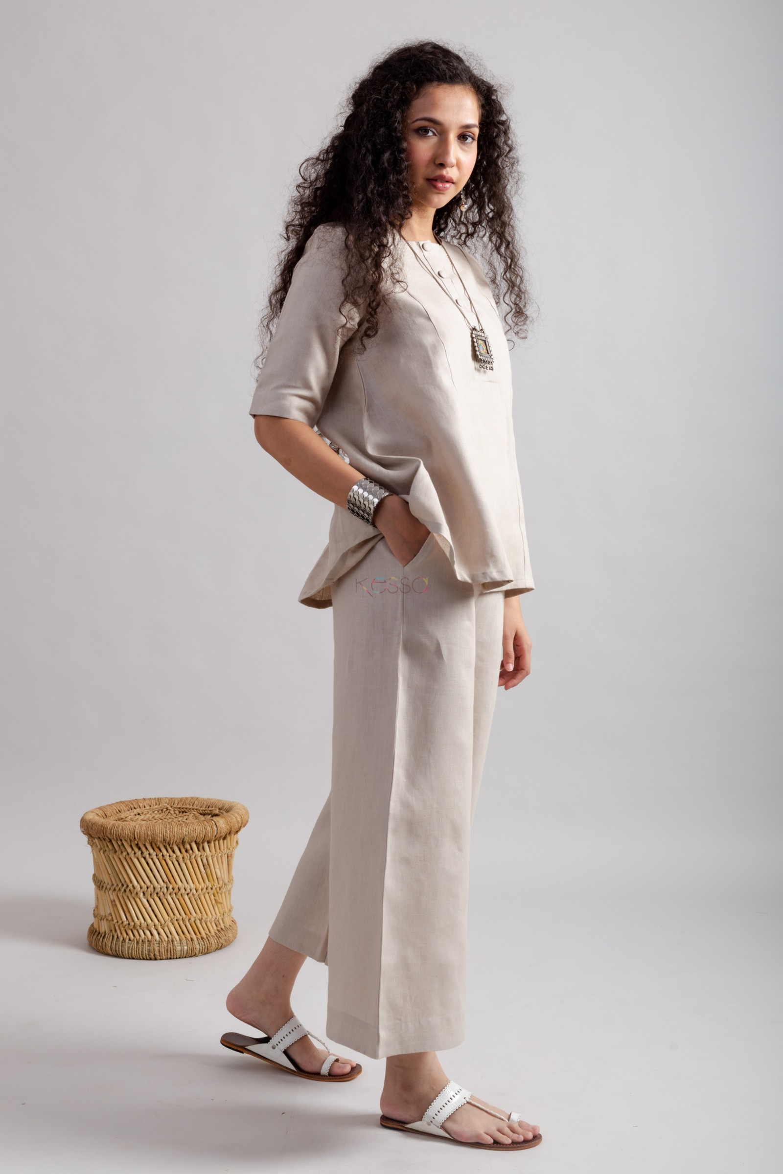 Buy Tremendous WS1034 Drashti Linen Co-Ord Set Online | Kessa
