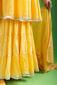 Image for Kessa Ws1043 Anvitha Cotton Khadi Print Complete Suit Set Closeup 2