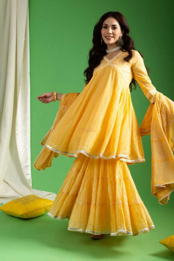 Image for Kessa Ws1043 Anvitha Cotton Khadi Print Complete Suit Set Featured