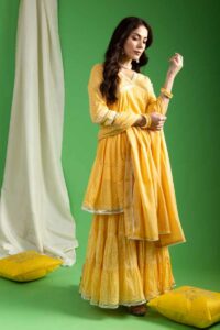 Image for Kessa Ws1043 Anvitha Cotton Khadi Print Complete Suit Set Side