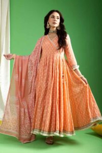Image for Kessa Ws1044 Navleen Cotton Kalidar Kurta Dupatta Set Featured