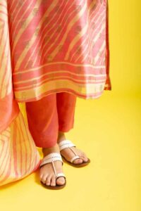 Image for Kessa Ws1045 Noor Chanderi Complete Suit Set Closeup 2