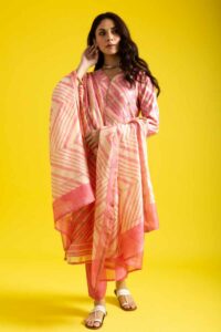 Image for Kessa Ws1045 Noor Chanderi Complete Suit Set Side