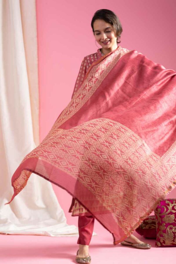 Image for Kessa Ws1047 Agrata Chanderi Complete Suit Set Front