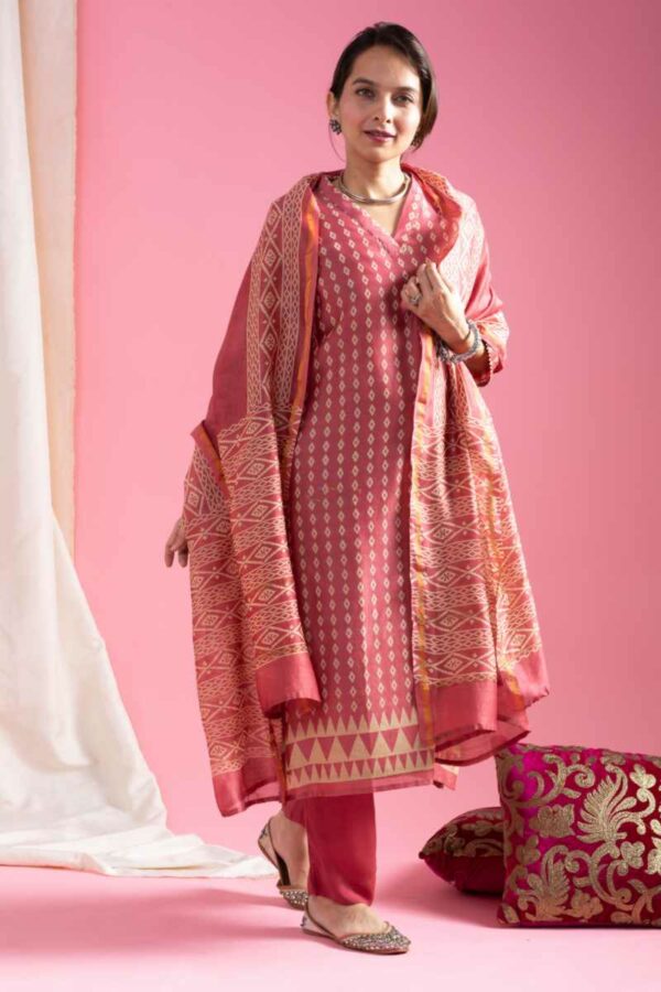 Image for Kessa Ws1047 Agrata Chanderi Complete Suit Set Side
