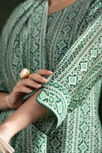 Image for Kessa Ws1049 Abhaya Chanderi Complete Suit Set Closeup New