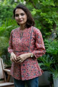Image for Kessa Wsr400 Anila Cotton Jaal Print Short Top Featured