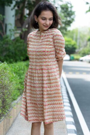 Image for Kessa Wsr402 Bhargavi Cotton Handblock Dress Featured