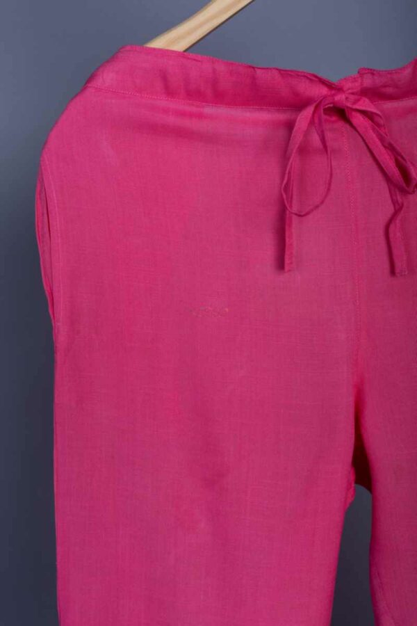 Image for Kessa Vcp01 Slub Silk Pants Pink Front
