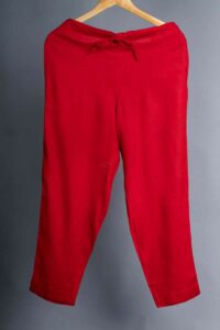 Image for Kessa Vcp01 Slub Silk Pants Red Featured New