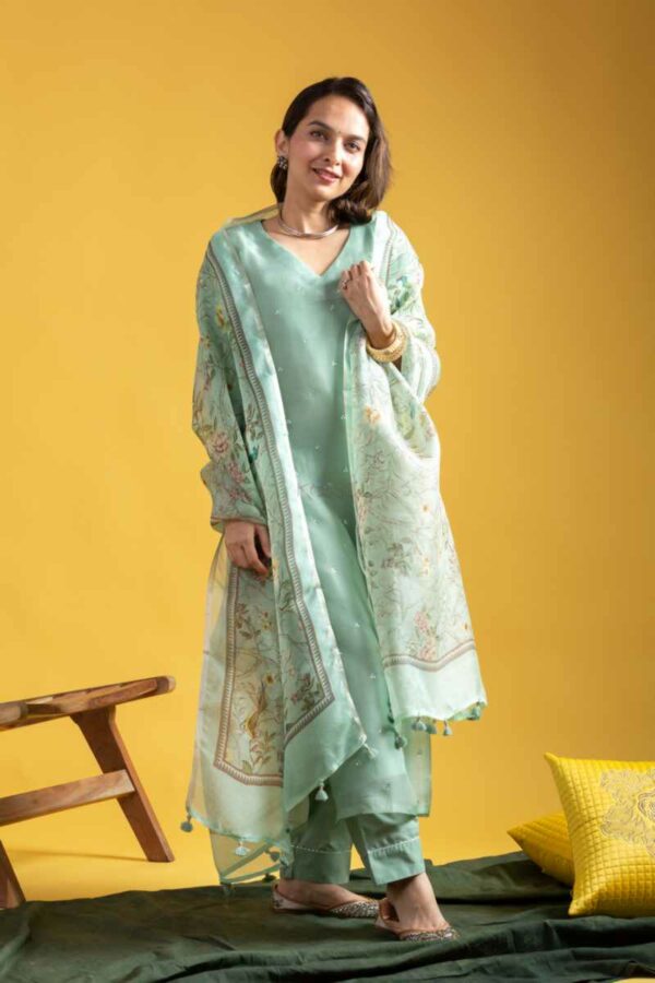 Image for Kessa Ws1054 Trisha Chanderi Complete Suit Set Front