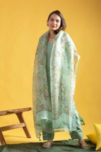 Image for Kessa Ws1054 Trisha Chanderi Complete Suit Set Side