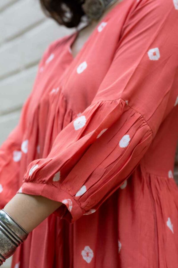 Image for Kessa Ws1057 Sanika Muslin A Line Dress Closeup 2