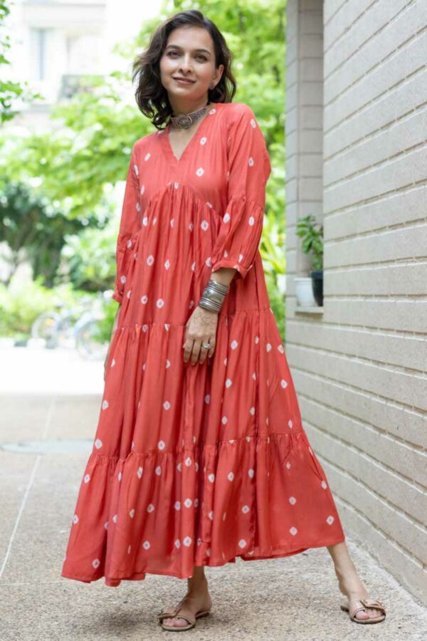 Image for Kessa Ws1057 Sanika Muslin A Line Dress Side