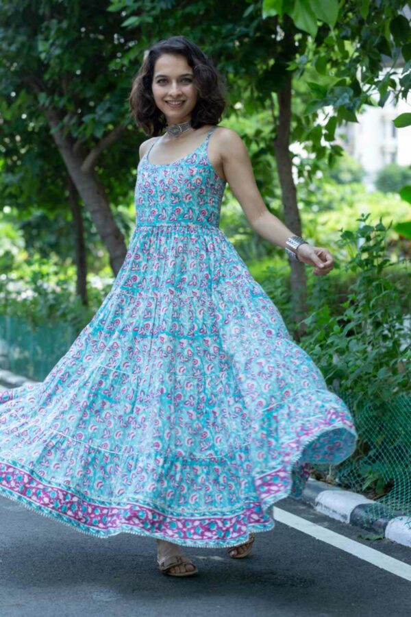Image for Kessa Wsr413 Heema Cotton A Line Dress Side