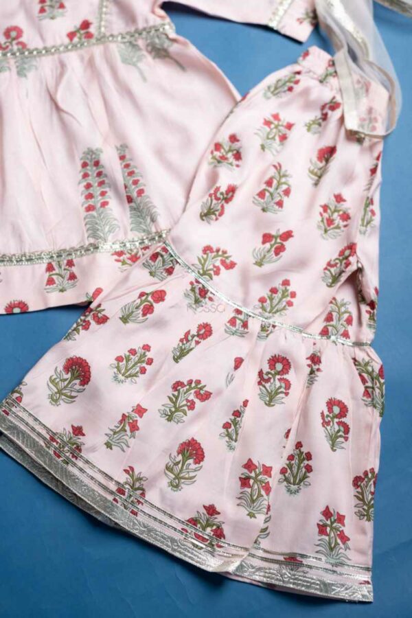 Image for Kessa Aj85 Bilvani Girls Muslin Complete Suit Set Closeup