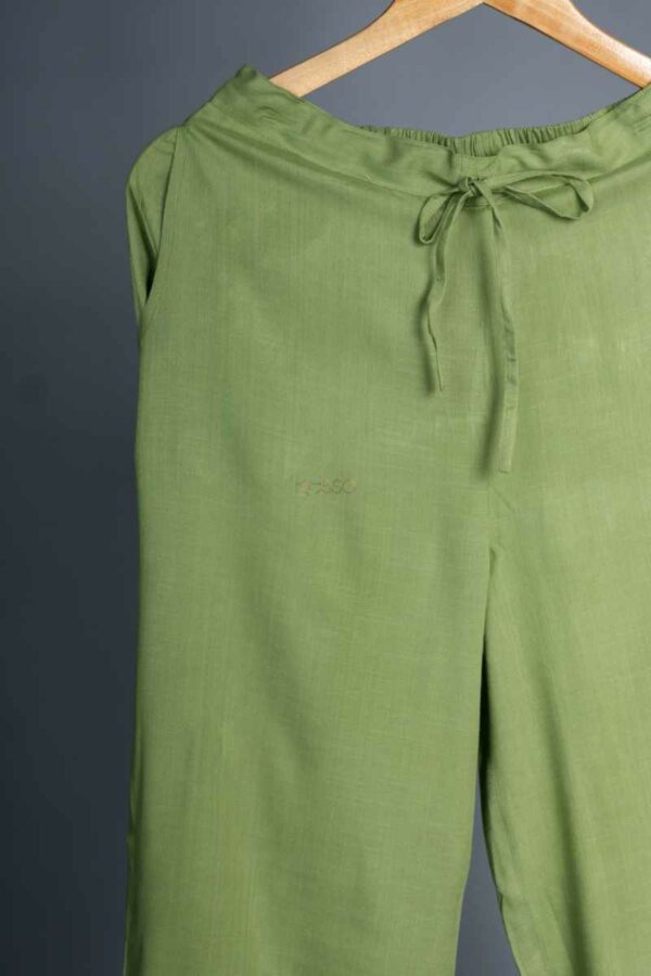 Image for Kessa Vcp02 Mehlaka Cotton Rayon Pant Pista Green Front